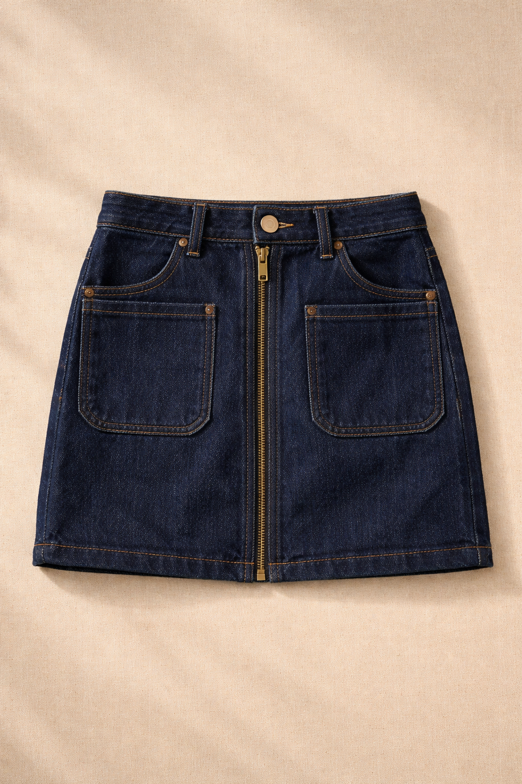 Denim Mini Skirt — Short story, long wear.