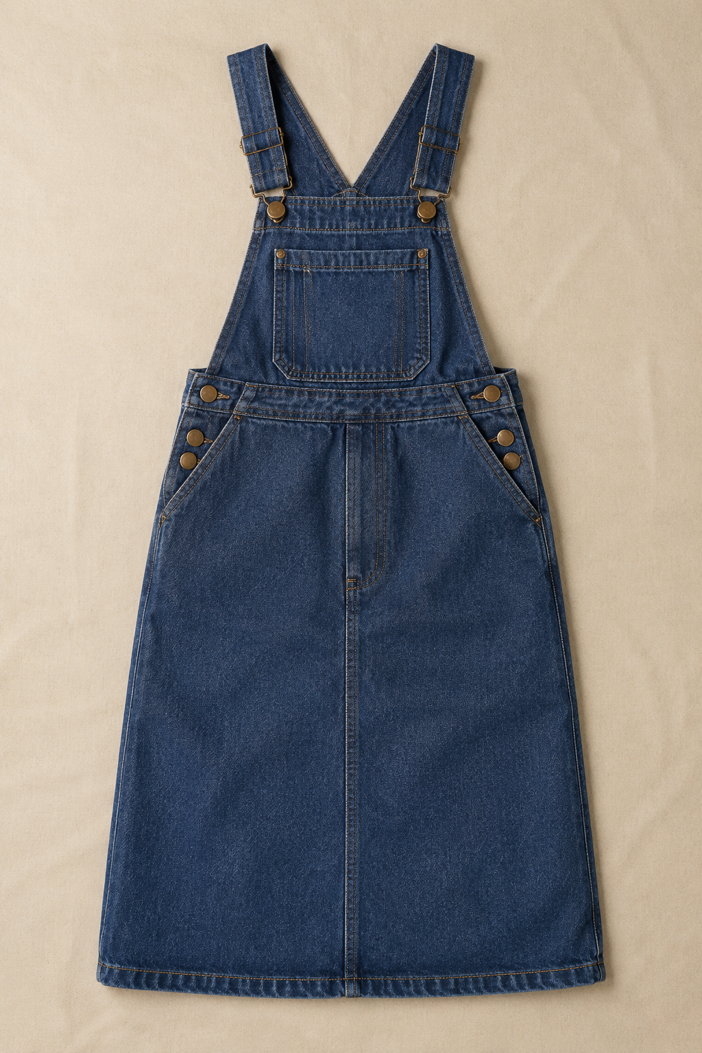 Denim Overall Dress — One piece, all day.